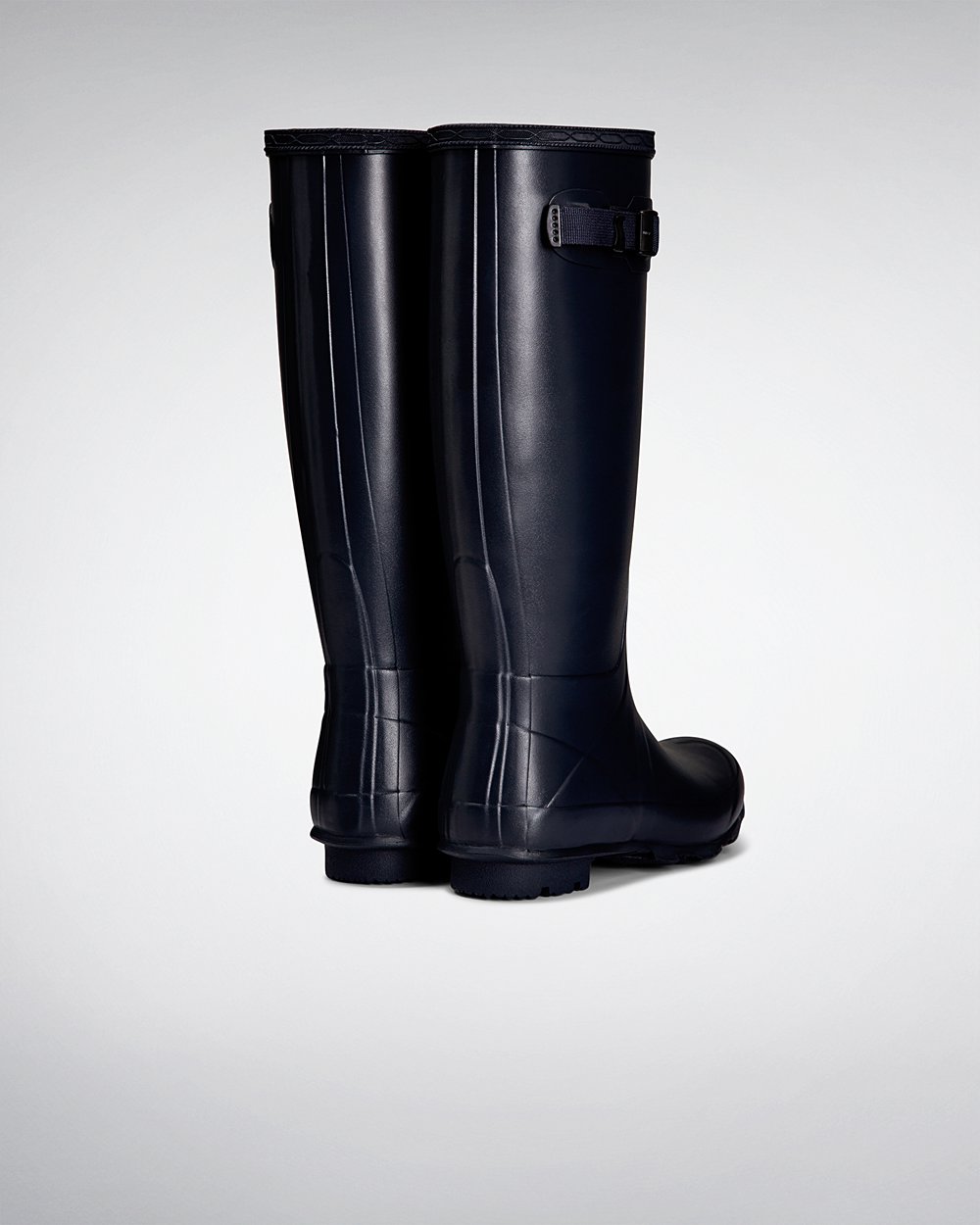 Women Hunter Norris Field Neoprene Lined | Tall Rain Boots Navy | NZ-18634-MGVC